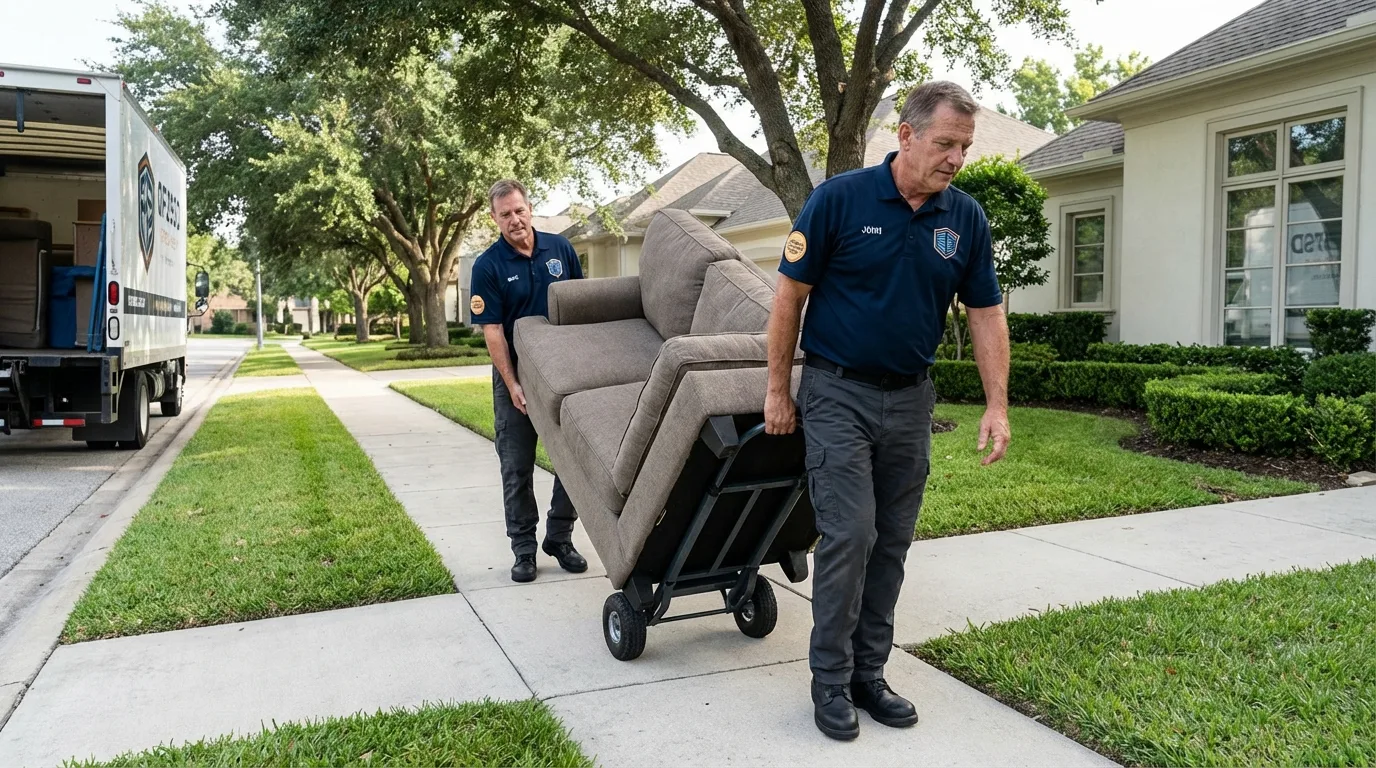 Local residential moving crew loading furniture in Laytonville, CA